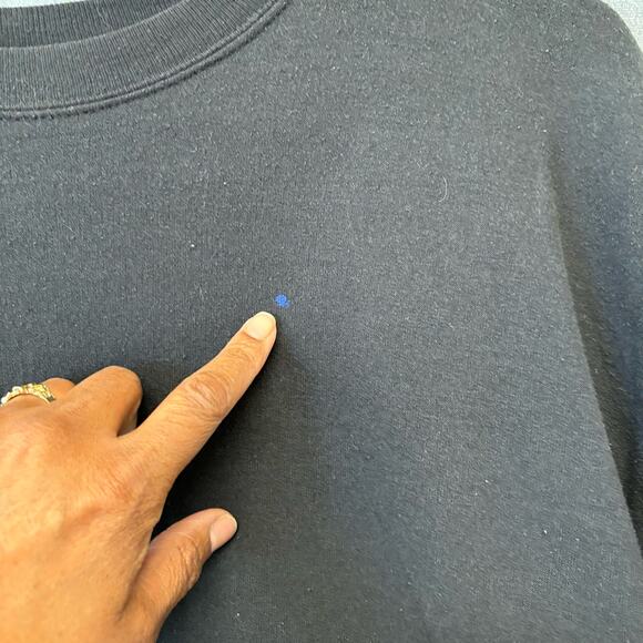 Vintage Hanes Blank Crewneck Sweatshirt Men Large Grunge Skater Gothic Eco Smart - Picture 5 of 5